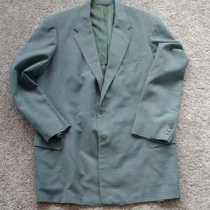 vintage Men's slate blue 42in long suit coat by Kraut